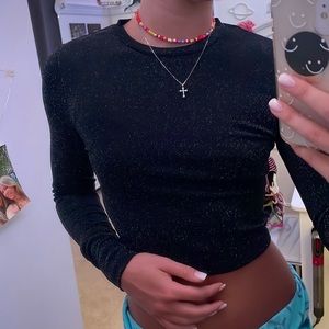 Garage sparkly long sleeve tee